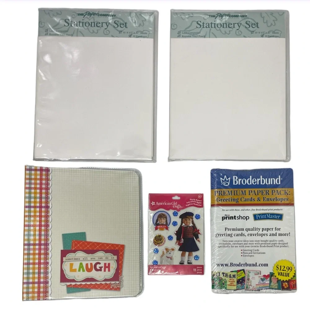 Scrapbook Stationary American Girl Doll Stickers Card Making Crafts Set Bundle